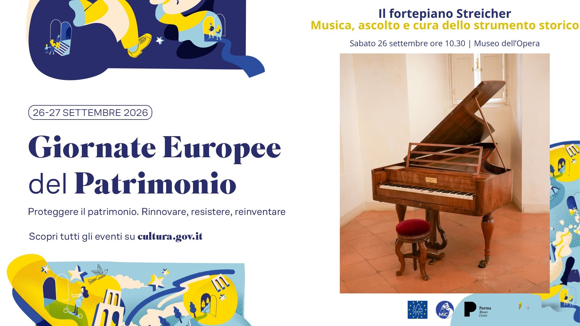 Il fortepiano Streicher: musica, ascolto e cura dello strumento storico (lezione-concerto)